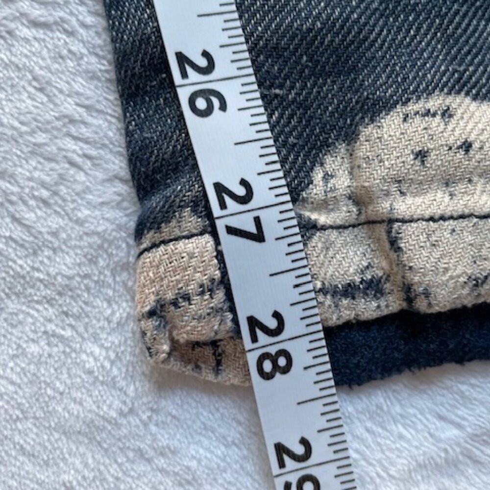 Magnolia Pearl Navy Blue Linen Polka Dot Button-Front Pants - Picture 6 of 15